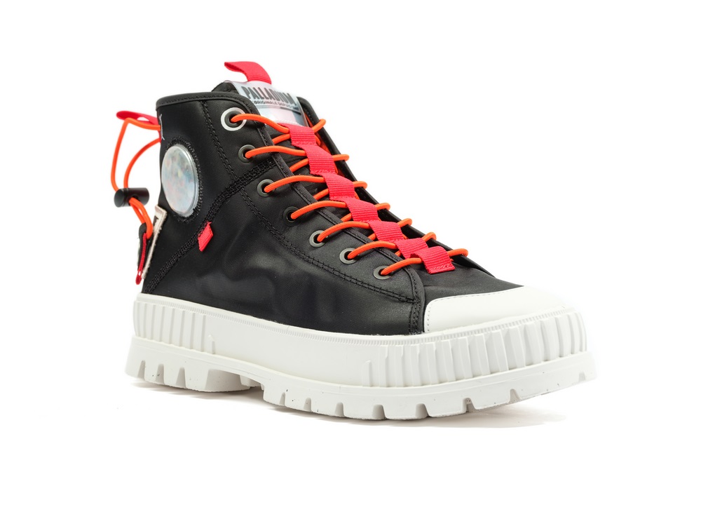 Zapatillas Palladium PALLASHOCK MID TICKET TO EARTH Hombre Negras | Chile-83062