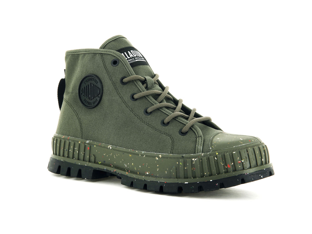 Zapatillas Palladium PALLASHOCK SUPPLY Mujer Verde Oliva | Chile-82349