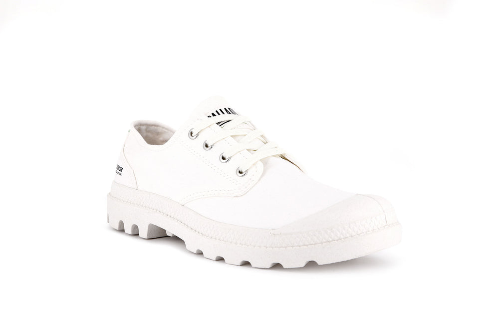 Zapatillas Palladium PAMPA OXFORD ORGANIC II Hombre Blancas | Chile-09423