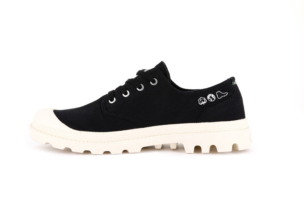 Zapatillas Palladium PAMPA OXFORD ORGANIC II Hombre Negras | Chile-38504