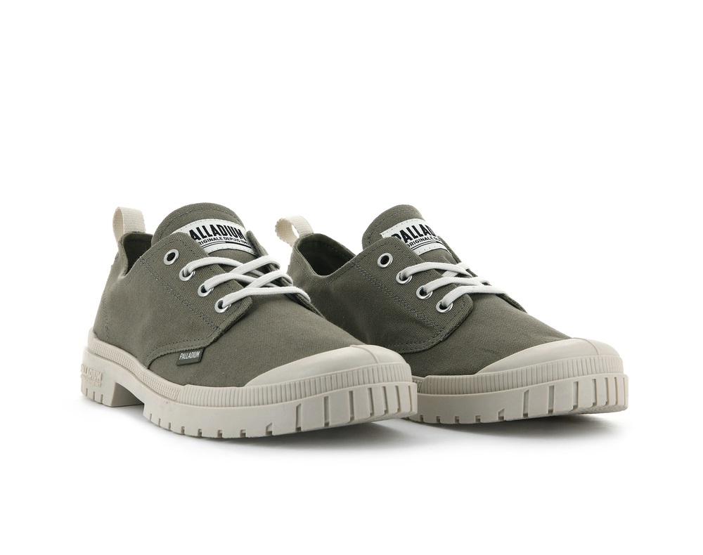 Zapatillas Palladium PAMPA SP20 LOW CANVAS Hombre Verde | Chile-40362