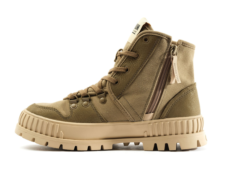 Zapatos Altas Palladium PALLASHOCK HIKER Mujer Verde Oliva | Chile-06218