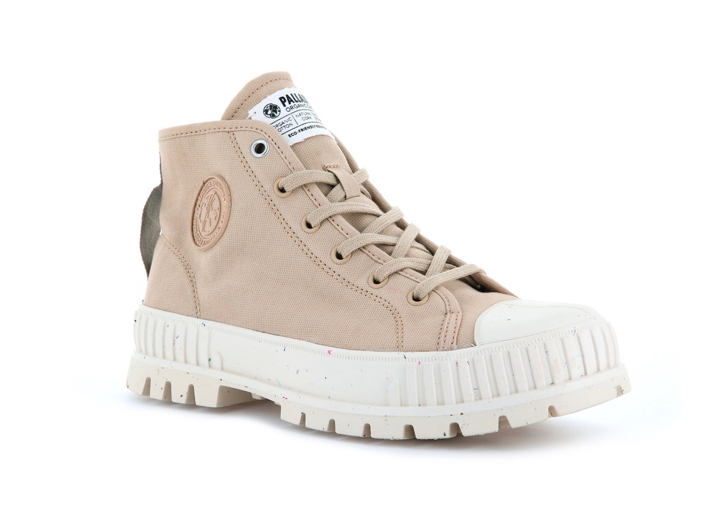 Zapatos Altas Palladium PALLASHOCK MID ORGANIC Hombre Desert | Chile-35867