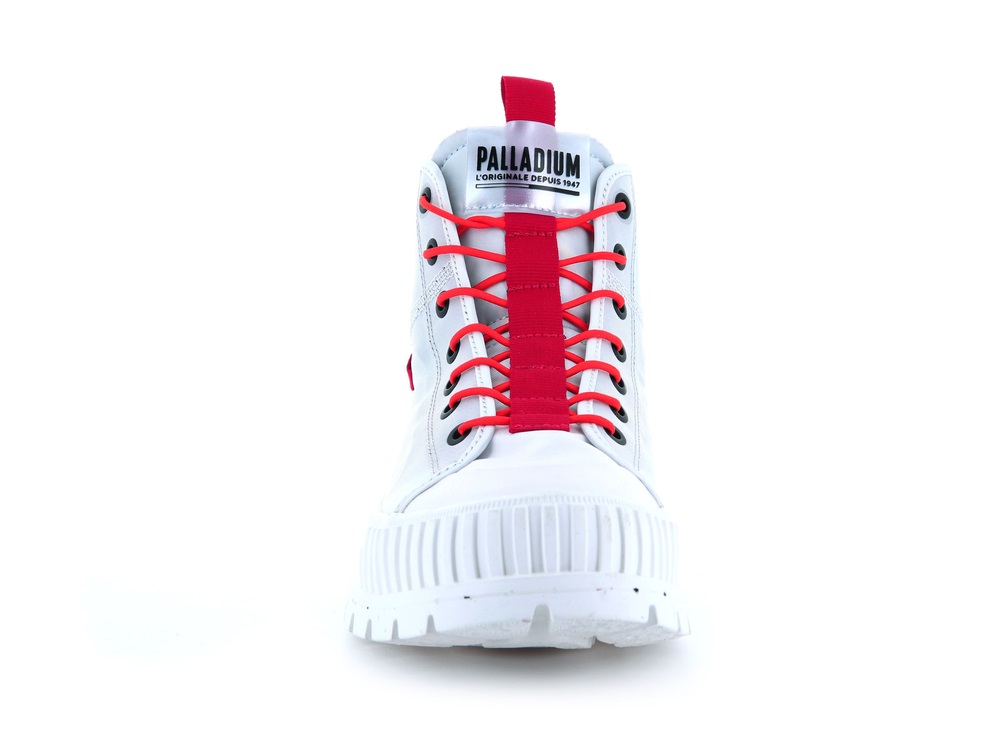 Zapatos Altas Palladium PALLASHOCK MID TICKET TO EARTH Mujer Blancas | Chile-61735