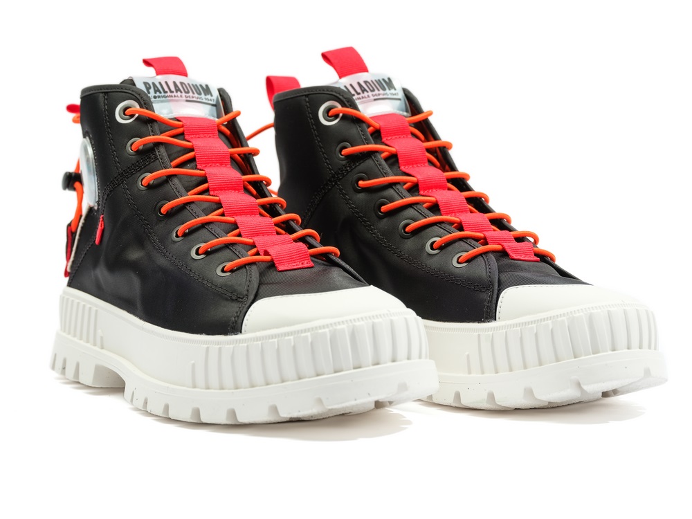 Zapatos Altas Palladium PALLASHOCK MID TICKET TO EARTH Hombre Negras | Chile-91684