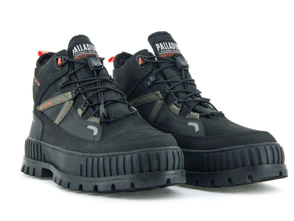 Zapatos Altas Palladium PALLASHOCK TRAVEL WP+ Hombre Negras | Chile-92043