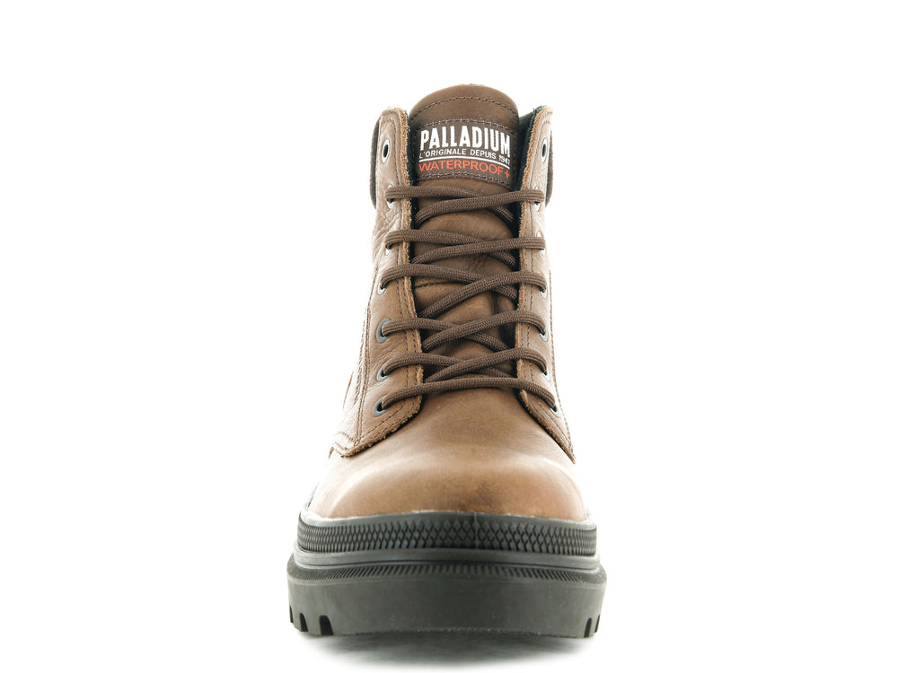 Zapatos Altas Palladium PALLATROOPER SC WP+ Mujer Marrones | Chile-01859