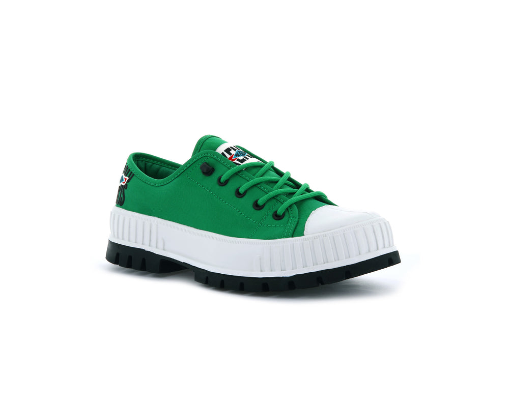 Zapatos Bajos Palladium PALLASHOCK LOW BY KENZO Mujer Verde | Chile-38726