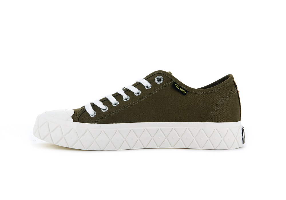 Zapatos Bajos Palladium PALLA ACE CANVAS Mujer Verde Oliva | Chile-39045