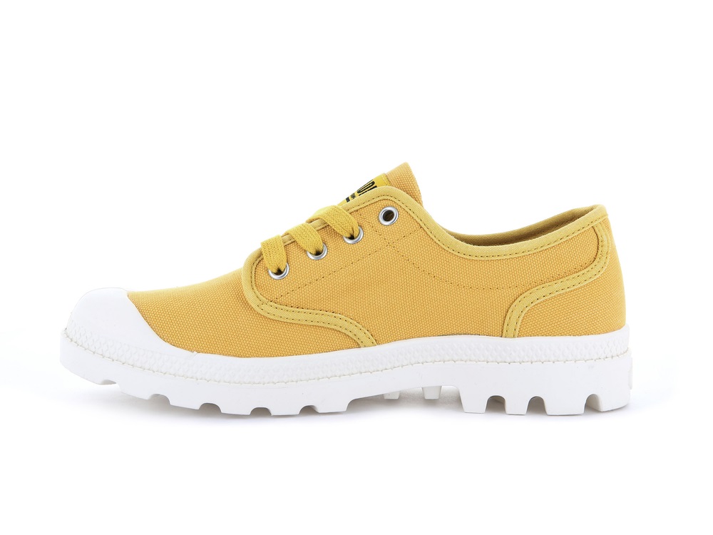 Zapatos Bajos Palladium PAMPA OXFORD Mujer Amarillo | Chile-78431