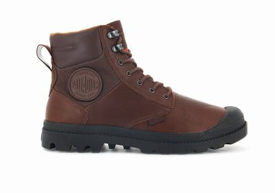 Botas Palladium PAMPA SHIELD WP+ LTH Hombre Mahogany | Chile-03628