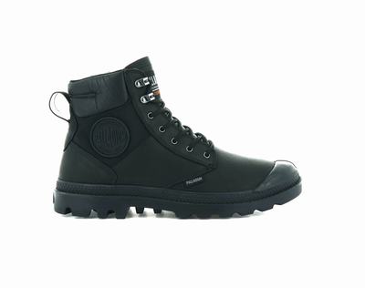 Botas Palladium PAMPA SHIELD WP+ LTH Mujer Negras | Chile-21694