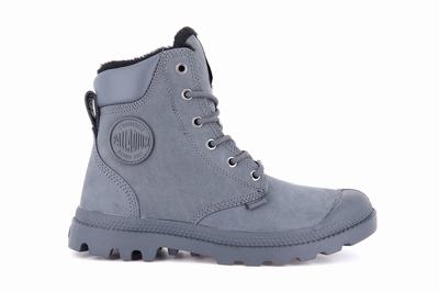 Botas Palladium PAMPA SPORT CUFF WPS Mujer Gris Oscuro | Chile-45871