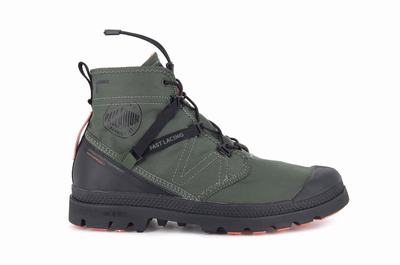 Botas Palladium PAMPA TRAVEL LITE+ WATERPROOF Hombre Verde Oliva | Chile-71906