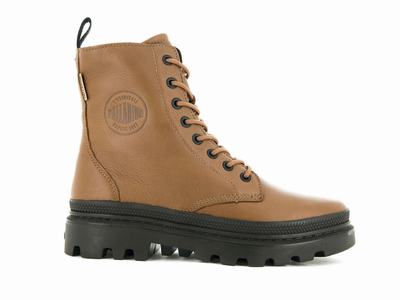 Botas de Invierno Palladium PALLATROOPER OFF LEATHER Hombre Marrones | Chile-93807