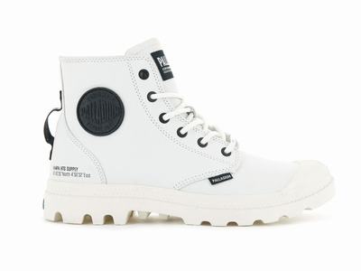 Botas de Invierno Palladium PAMPA HI SUPPLY LEATHER Hombre Blancas | Chile-39627