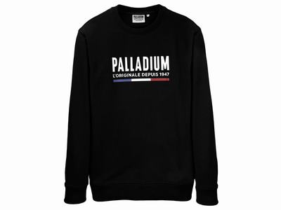 Sudaderas Palladium PALLADIUM CREW NECK2 Mujer Negras | Chile-64291