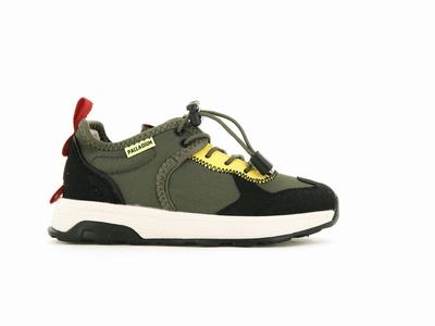 Zapatillas Palladium AX-EON TROOP SUPPLY Niños Verde Oliva Negras | Chile-67834