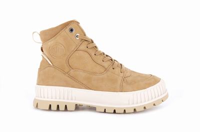 Zapatillas Palladium PALLASHOCK HI SNK Mujer Marrones | Chile-81029