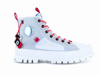 Zapatos Altas Palladium PALLASHOCK MID TICKET TO EARTH Hombre Blancas | Chile-57328