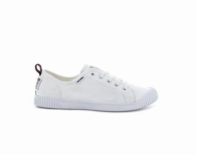 Zapatos Bajos Palladium EASY LACE CANVAS Mujer Blancas | Chile-24639