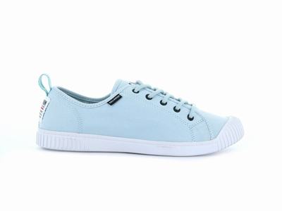 Zapatos Bajos Palladium EASY LACE CANVAS Mujer Gris | Chile-58297