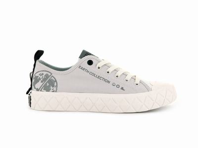 Zapatos Bajos Palladium PALLA ACE ORGANIC METRO Hombre Blancas Gris | Chile-04139