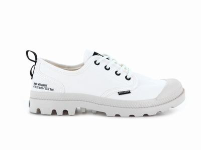 Zapatos Bajos Palladium PAMPA OXFORD HERITAGE SUPPLY Mujer Blancas | Chile-85206