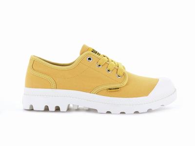 Zapatos Bajos Palladium PAMPA OXFORD Mujer Amarillo | Chile-78431